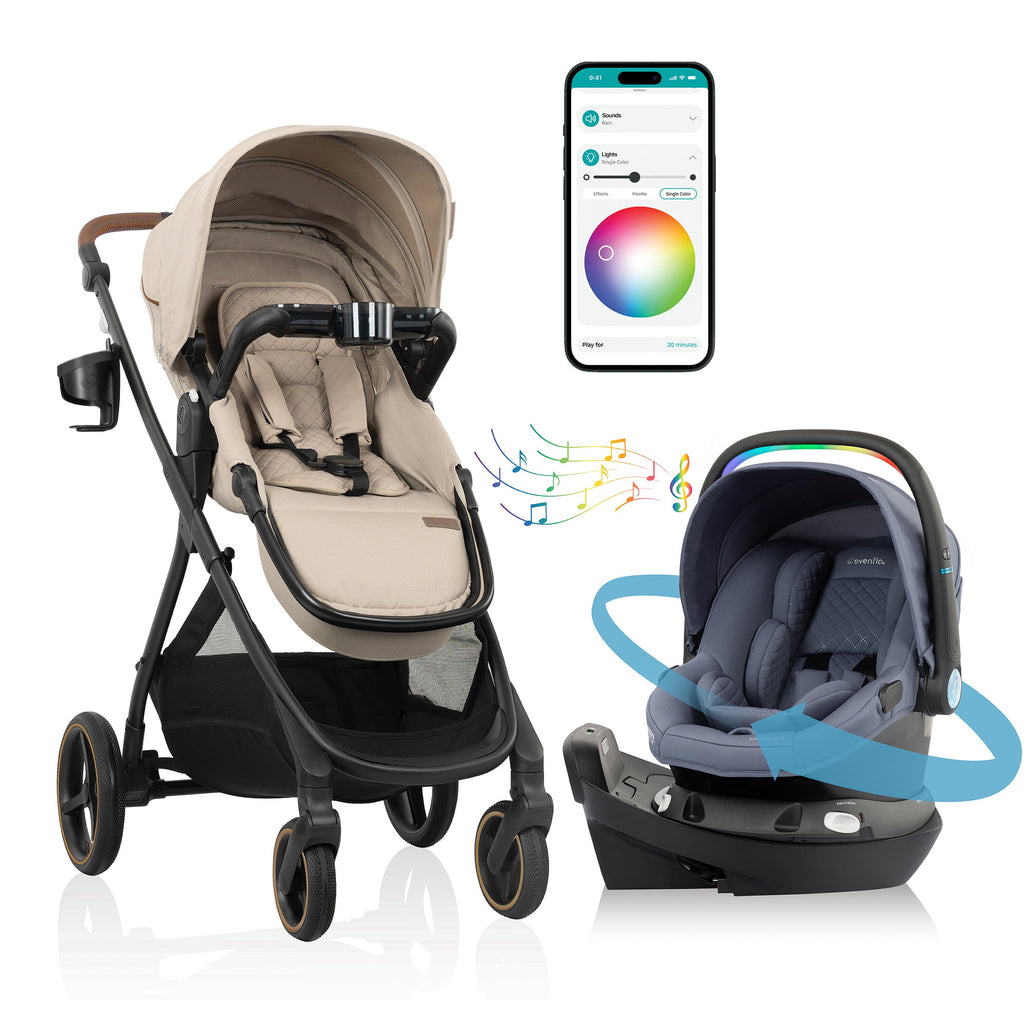 Build your own custom Travel System! Shyft Intuiti+ Travertine & Revolve180 Litemax NXT w/ SensorySoothe