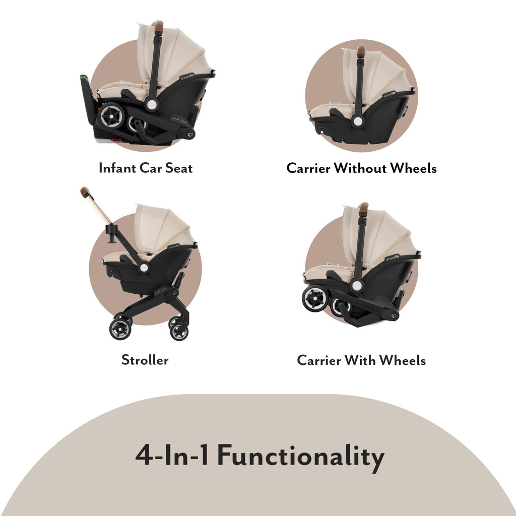 Limited Edition Shyft? DualRide? Infant Car Seat + Stroller Combo with Green & Gentle? Fabric