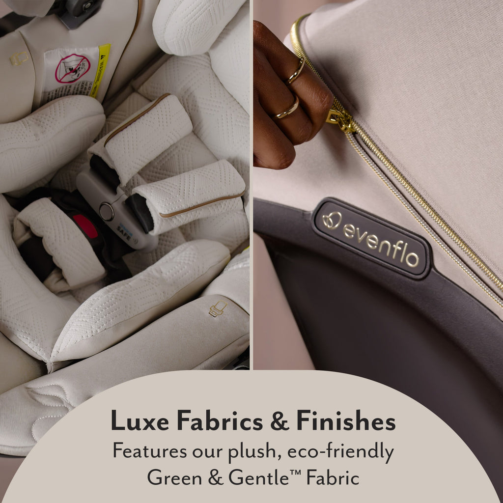 Limited Edition Shyft? DualRide? Infant Car Seat + Stroller Combo with Green & Gentle? Fabric